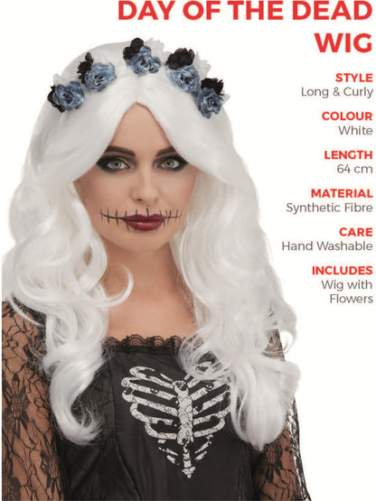 Day of the Dead Wig White